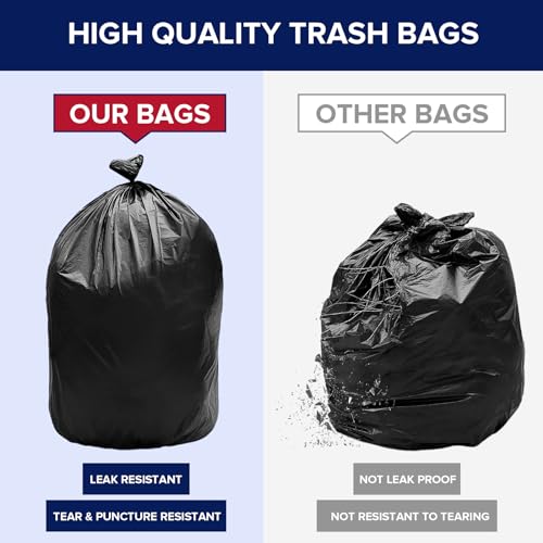 PLASTICPOWER-39gallon trash bags heavy duty -kitchen plastic bag-ultra thinckness / 2mil / 100bags / 33"*39“/GP-15100